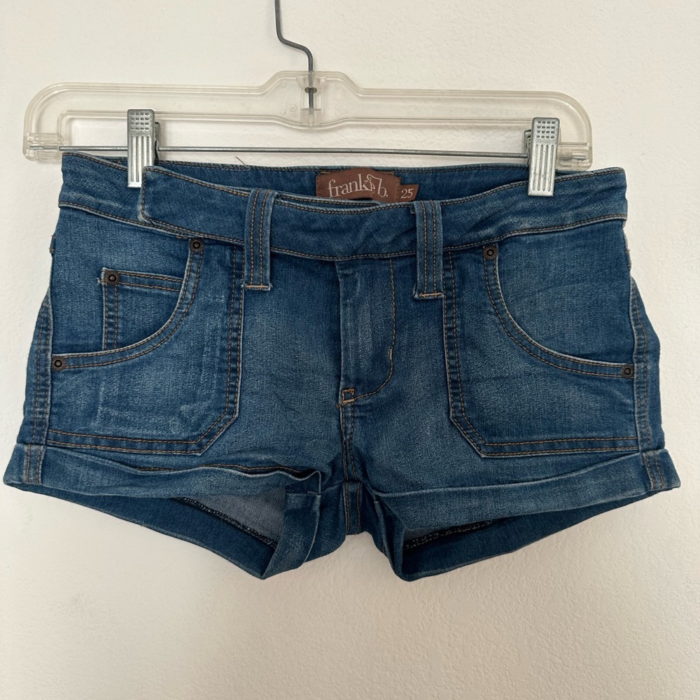 Frankie B. Dark Blue Jean Shorts